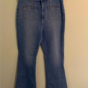 LOFT Flare & Wide Leg Blue Jeans